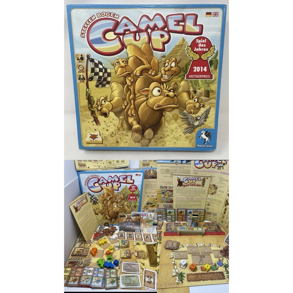 Camel up + Supercup Expansion Board gameSteffen Bogen English/German Pegasus